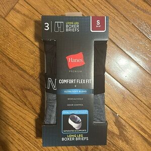 Hanes Black and Gray Boxer Briefs